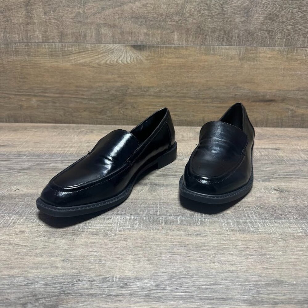 DV Dolce Vita Fran Black Faux Leather Loafers Women's Size 10